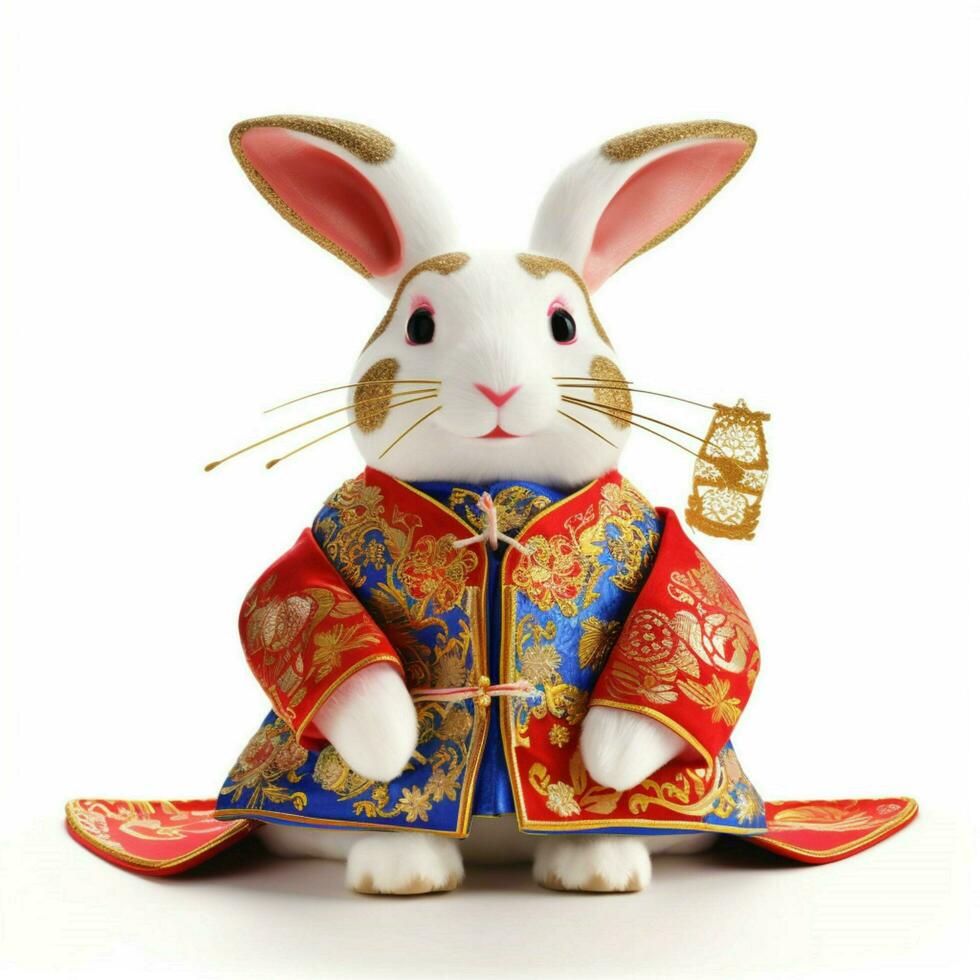 chinese new year rabbit with transparent background high photo