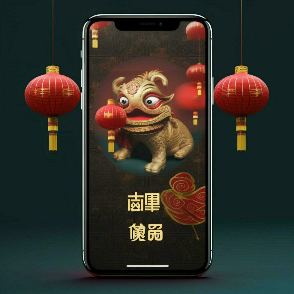 chinese new year social media post high quality photo