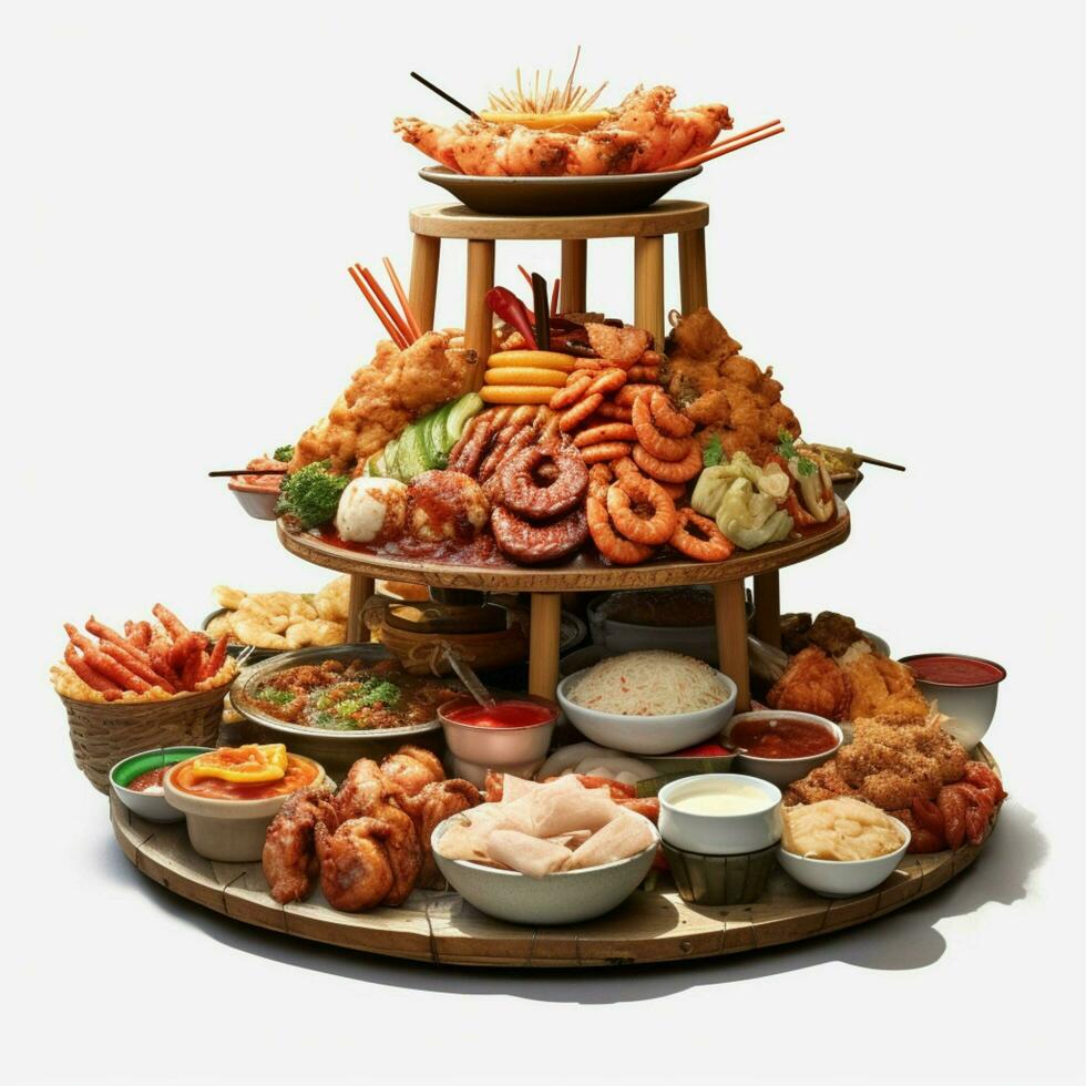 chinese street food with transparent background photo