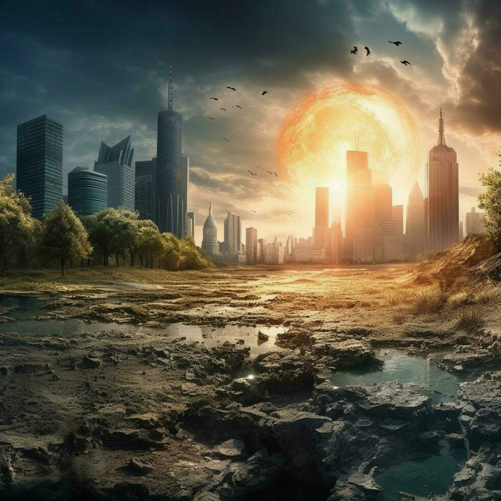 climate change high quality 4k ultra hd hdr photo