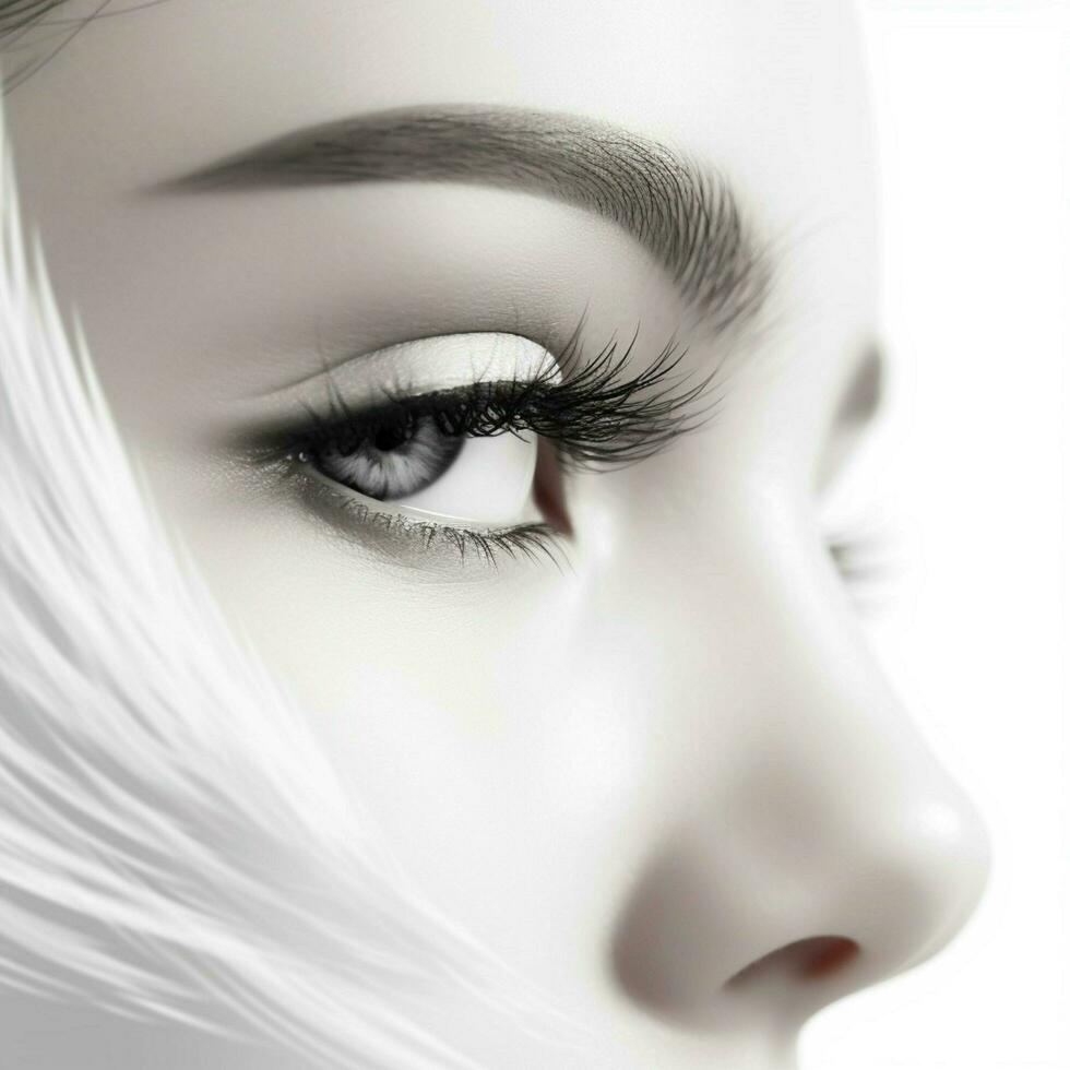 close - up white minimalist background realistic photo
