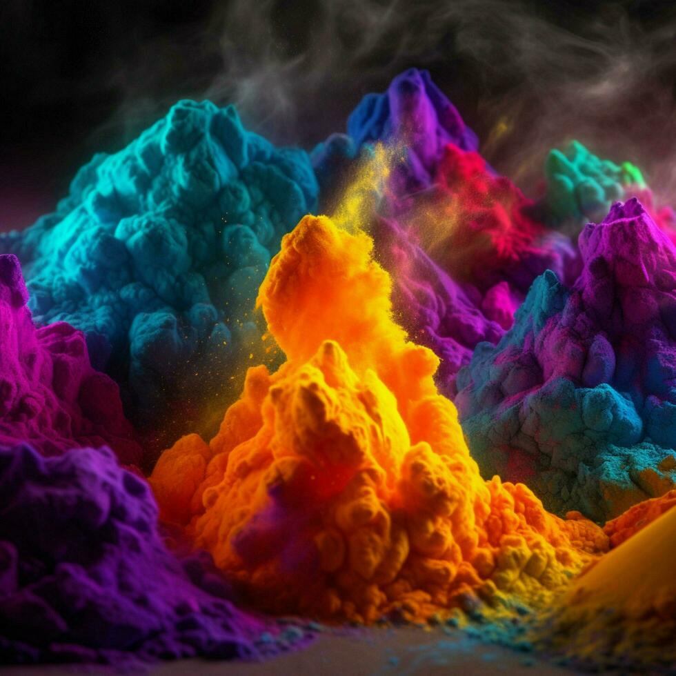 colorful powder high quality 4k ultra hd hdr photo