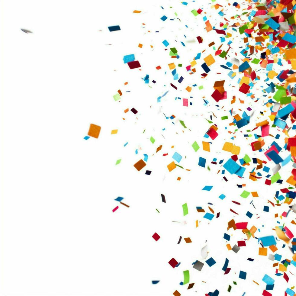 confetti with white background high quality ultra photo