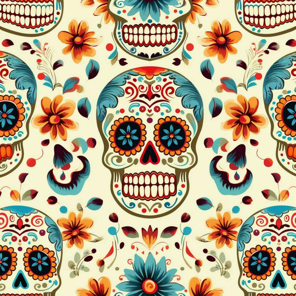 day of dead background with white background photo