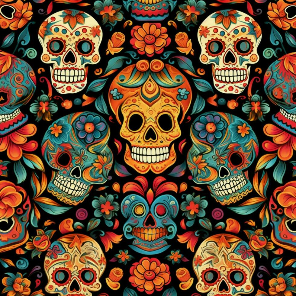 day of dead pattern high quality 4k ultra hd hdr photo