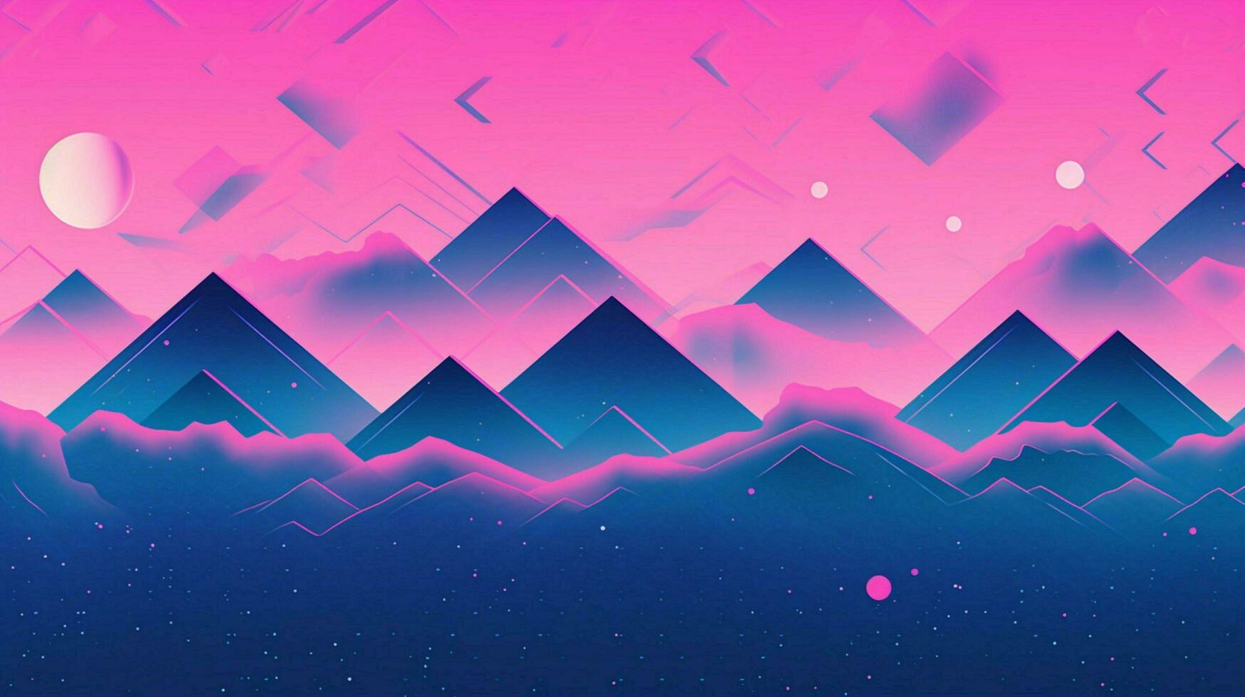 different shapes pattern in the style of vapor wave photo