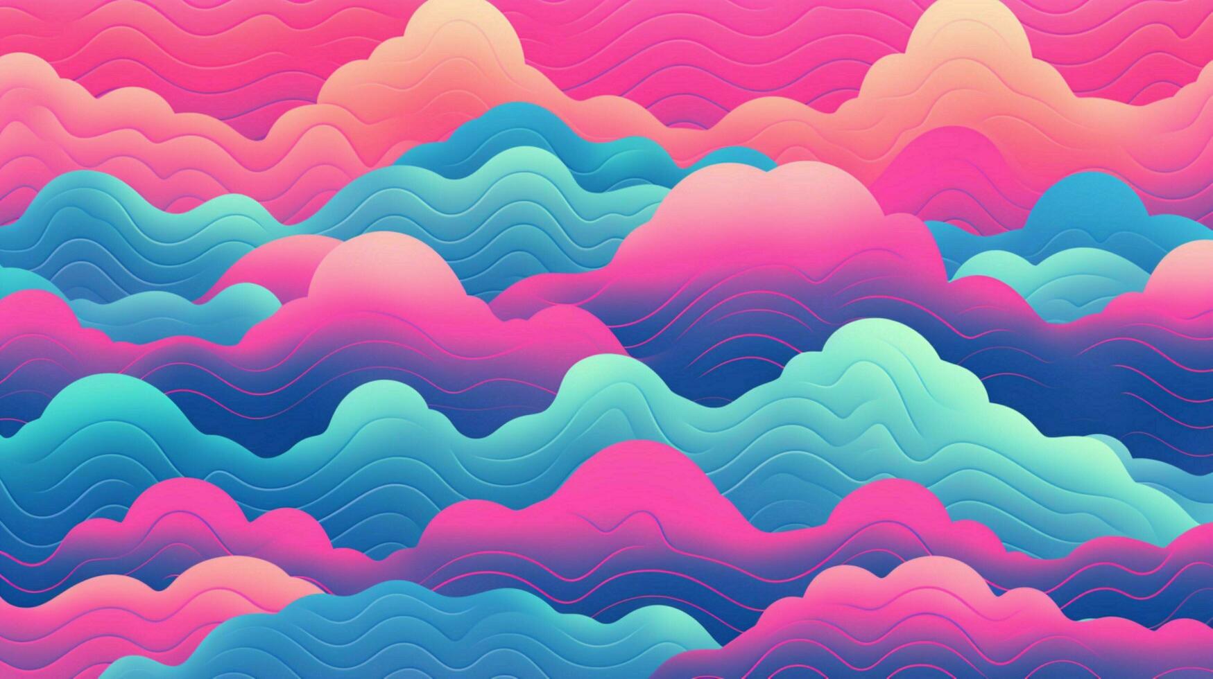 different shapes pattern in the style of vapor wave photo