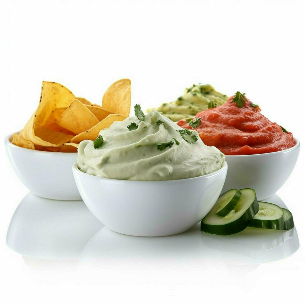 dips with white background high quality ultra hd photo