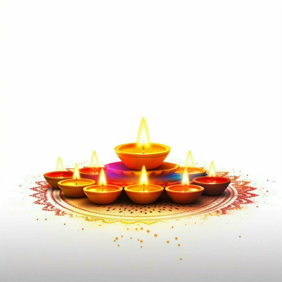 diwali background with white background high photo