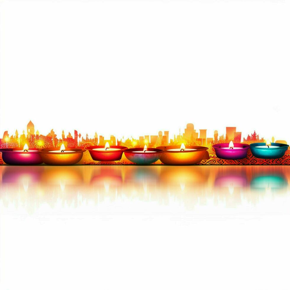 diwali banner with white background high quality photo