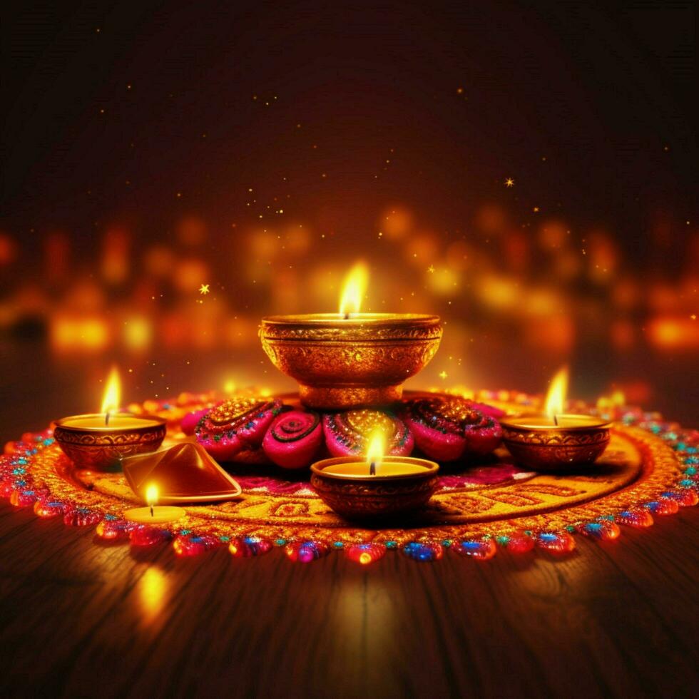 diwali banner high quality 4k ultra hd hdr photo