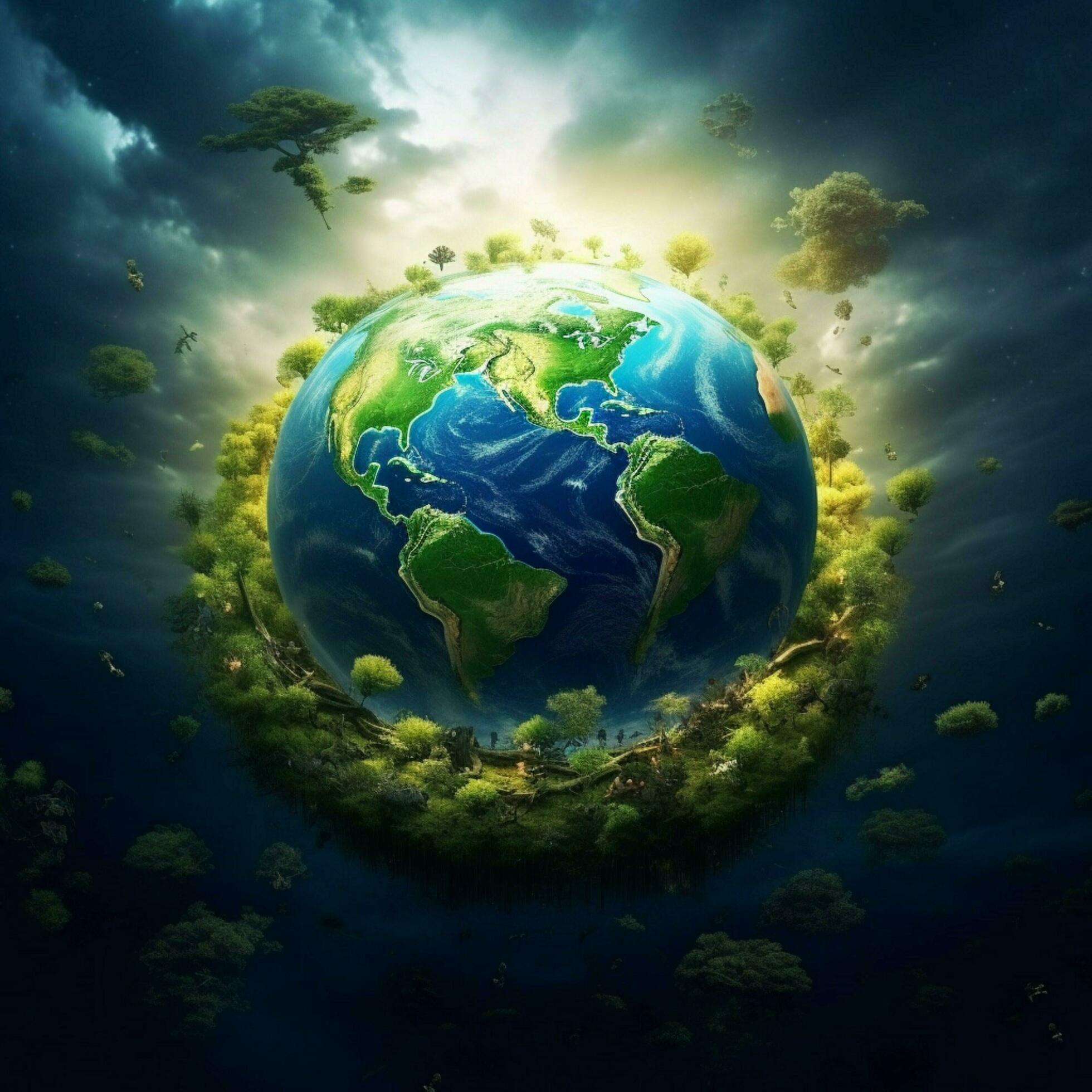 earth day poster high quality 4k ultra hd hdr 30666590 Stock Photo at ...
