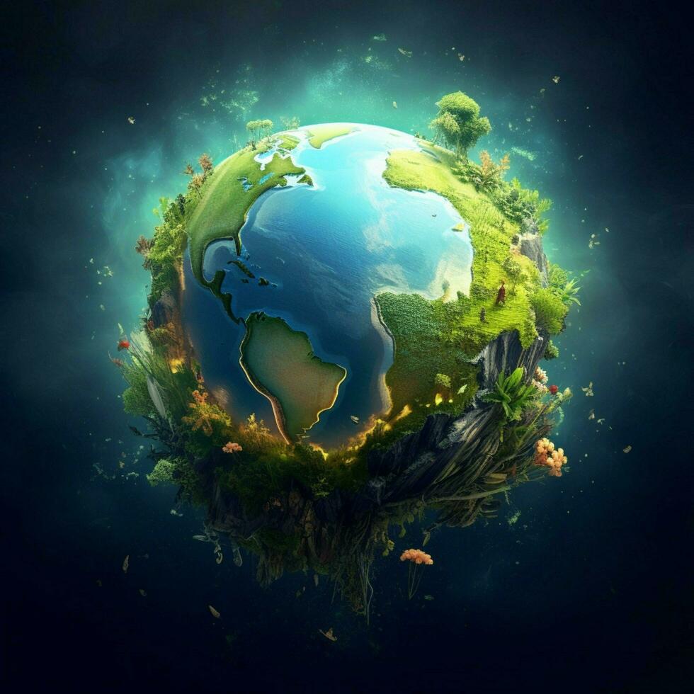 earth day poster high quality 4k ultra hd hdr photo