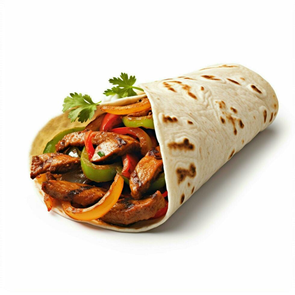 fajita with white background high quality ultra hd photo