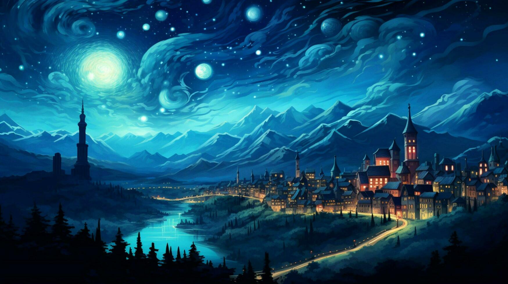 fancy galaxy starsnight dreamy color palette photo