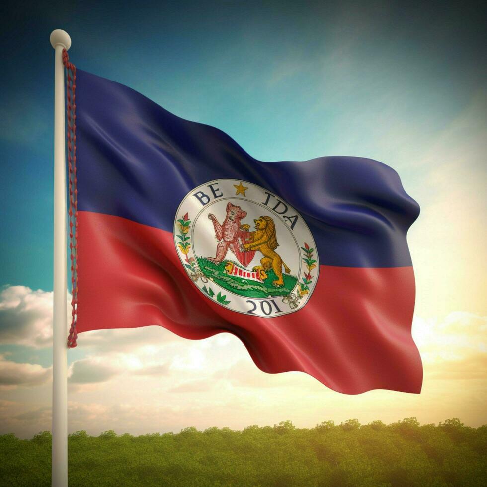 flag of Belize high quality 4k ultra h photo