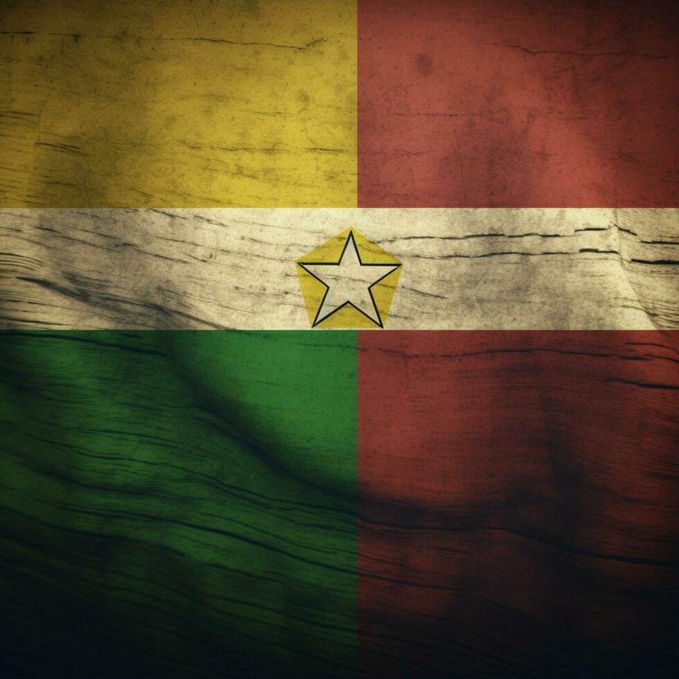 flag of Central African Republic high photo