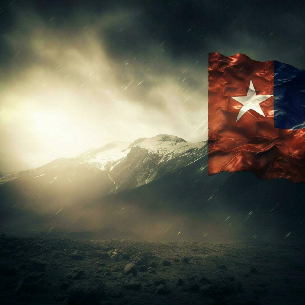 flag of Chile high quality 4k ultra hd photo