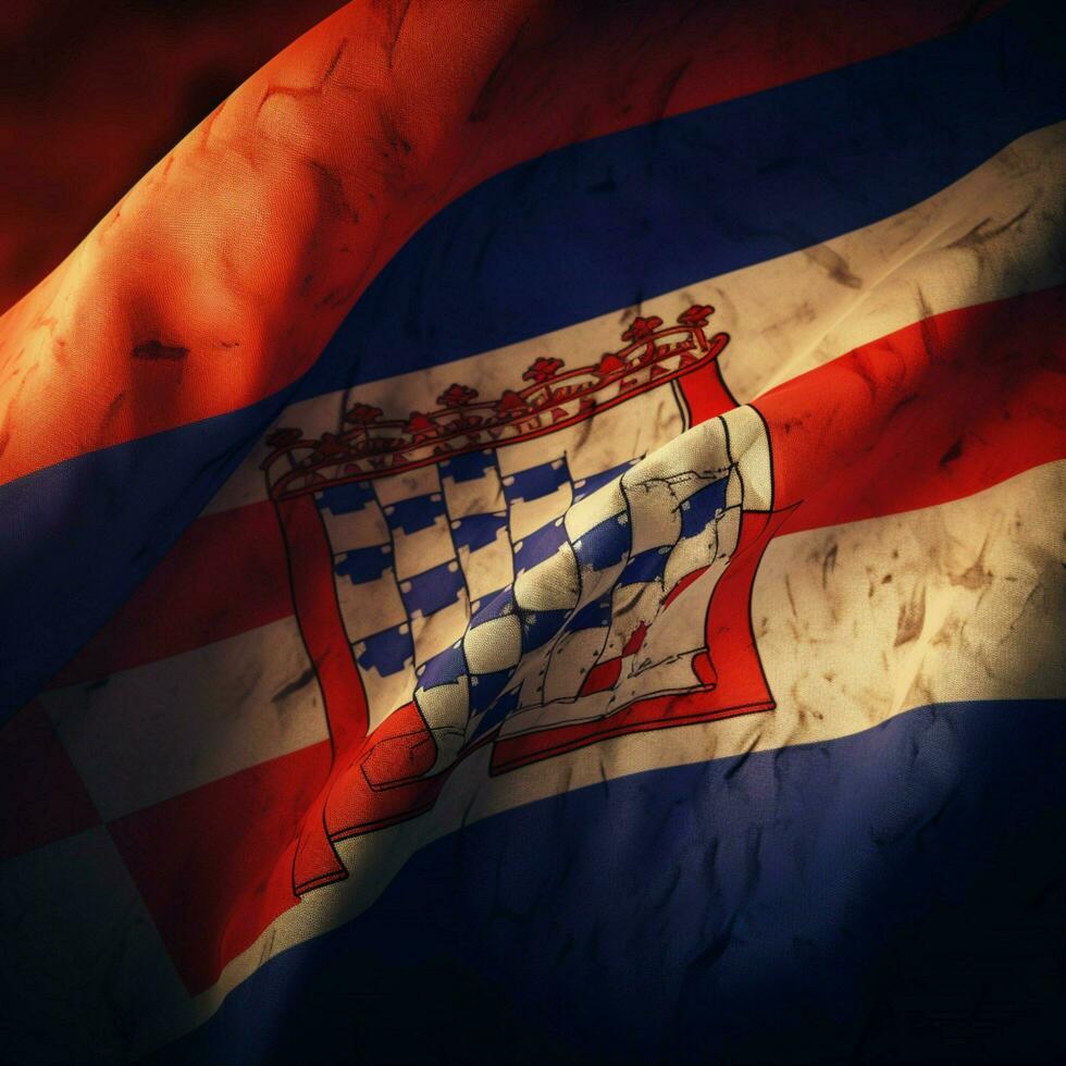 bandera de Croacia alto calidad 4k ultra foto