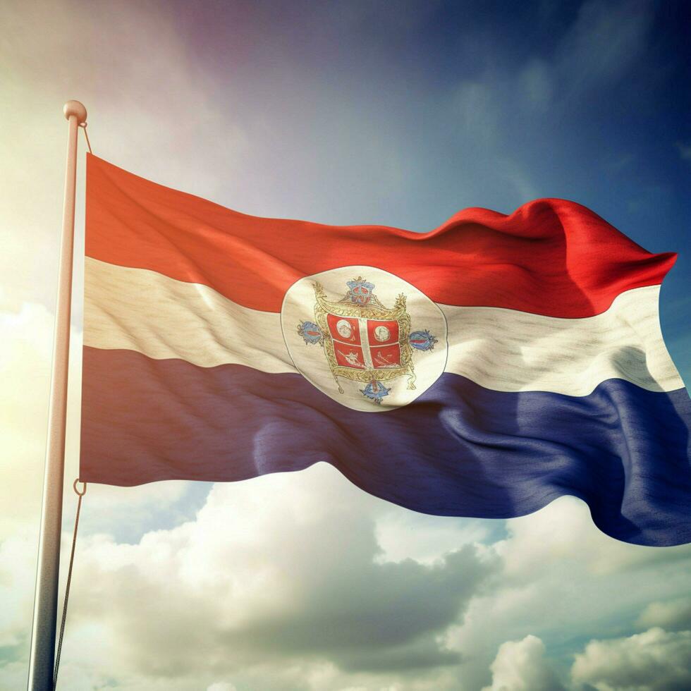 flag of Dominican Republic high qualit photo