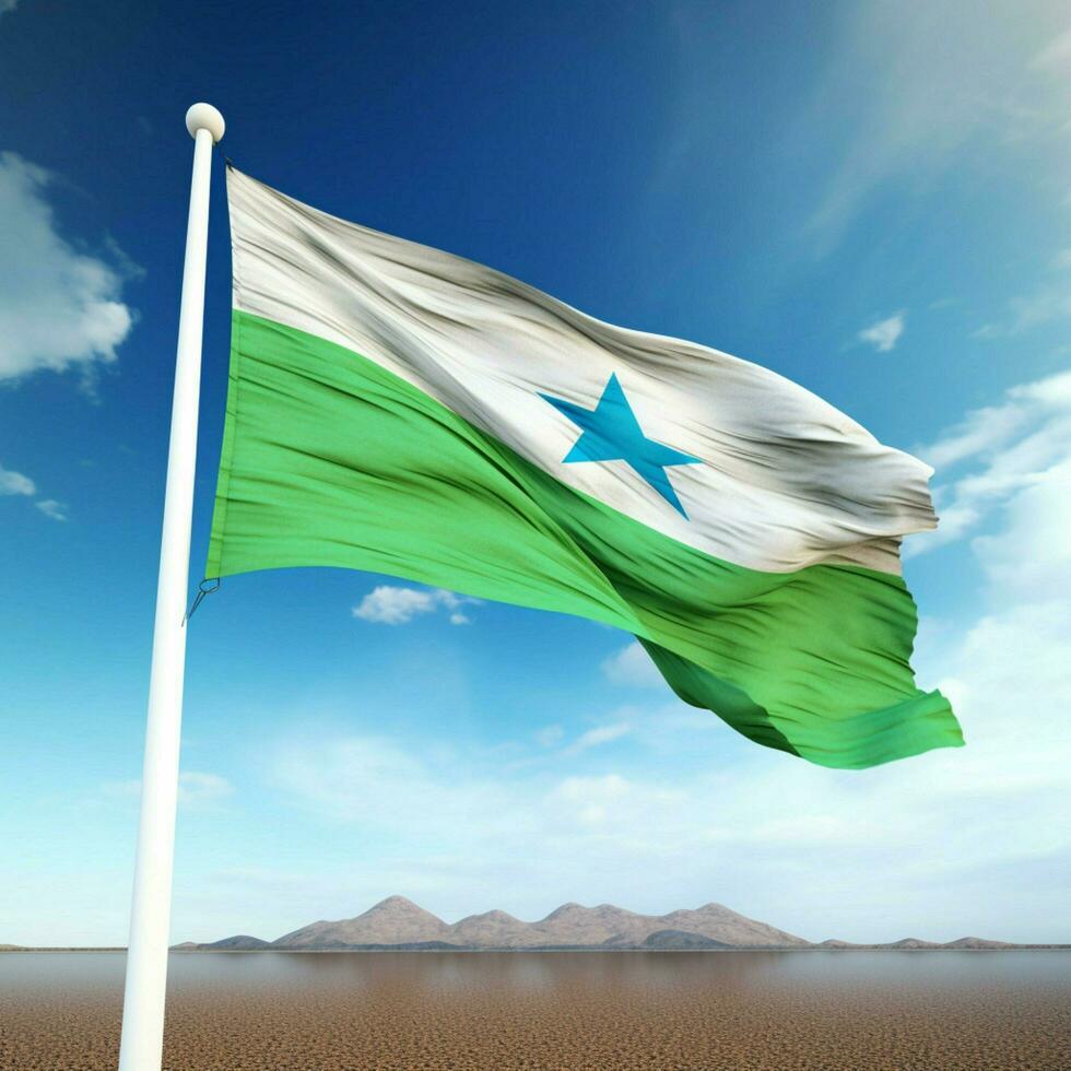 bandera de djibouti alto calidad 4k ultra foto