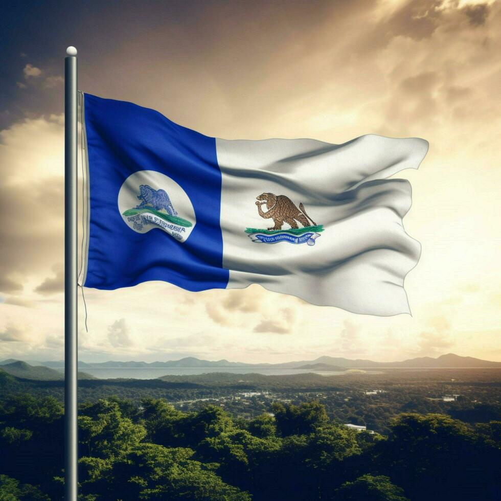 flag of El Salvador high quality 4k ul photo