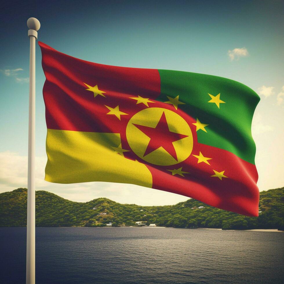 flag of Grenada high quality 4k ultra photo