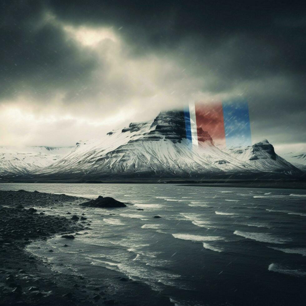 bandera de Islandia alto calidad 4k ultra foto