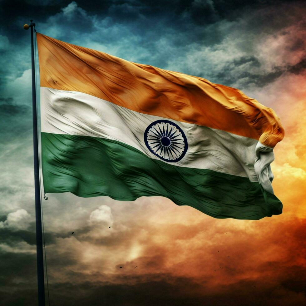 bandera de India alto calidad 4k ultra hd foto