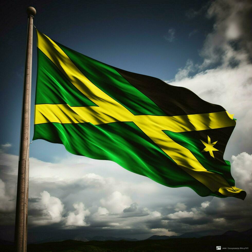 flag of Jamaica high quality 4k ultra photo