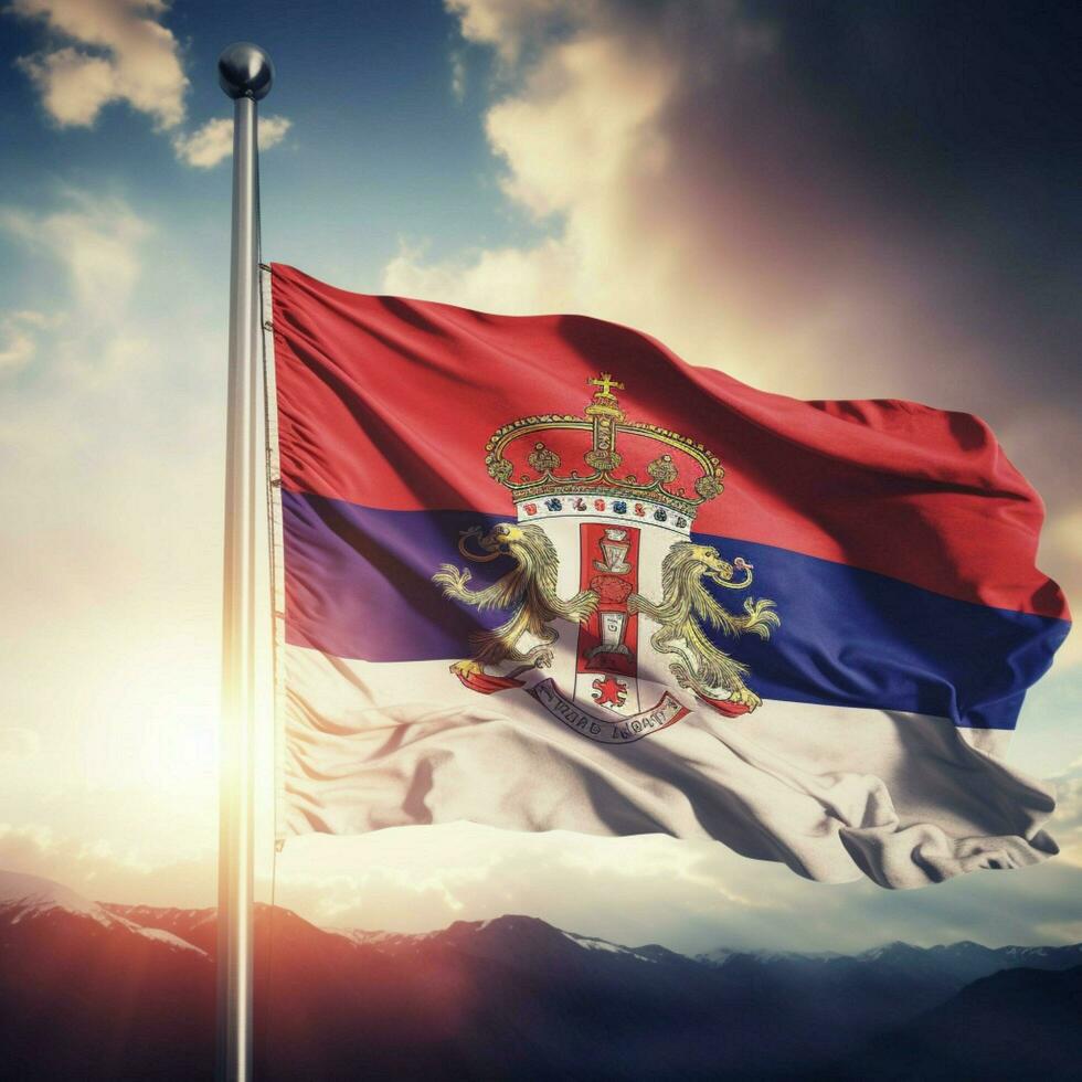 flag of Kingdom of SerbiaYugoslavia hi photo