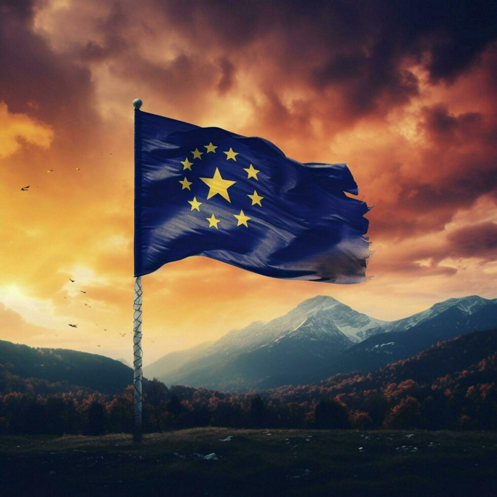 flag of Kosovo high quality 4k ultra h photo