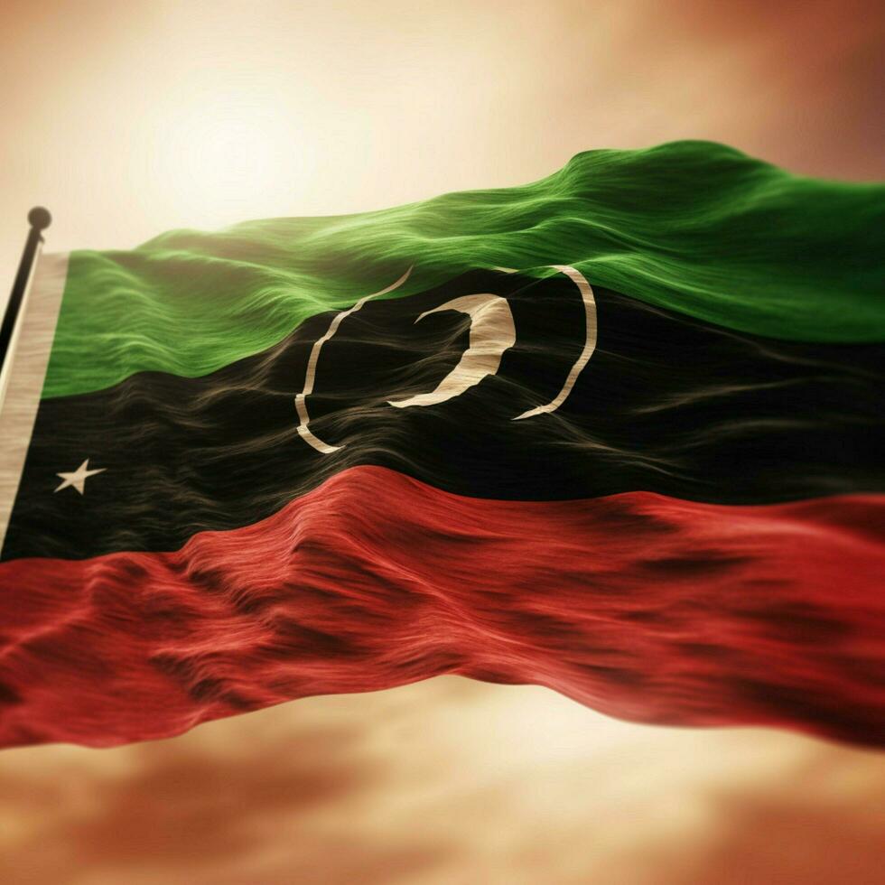 flag of Libya high quality 4k ultra hd photo