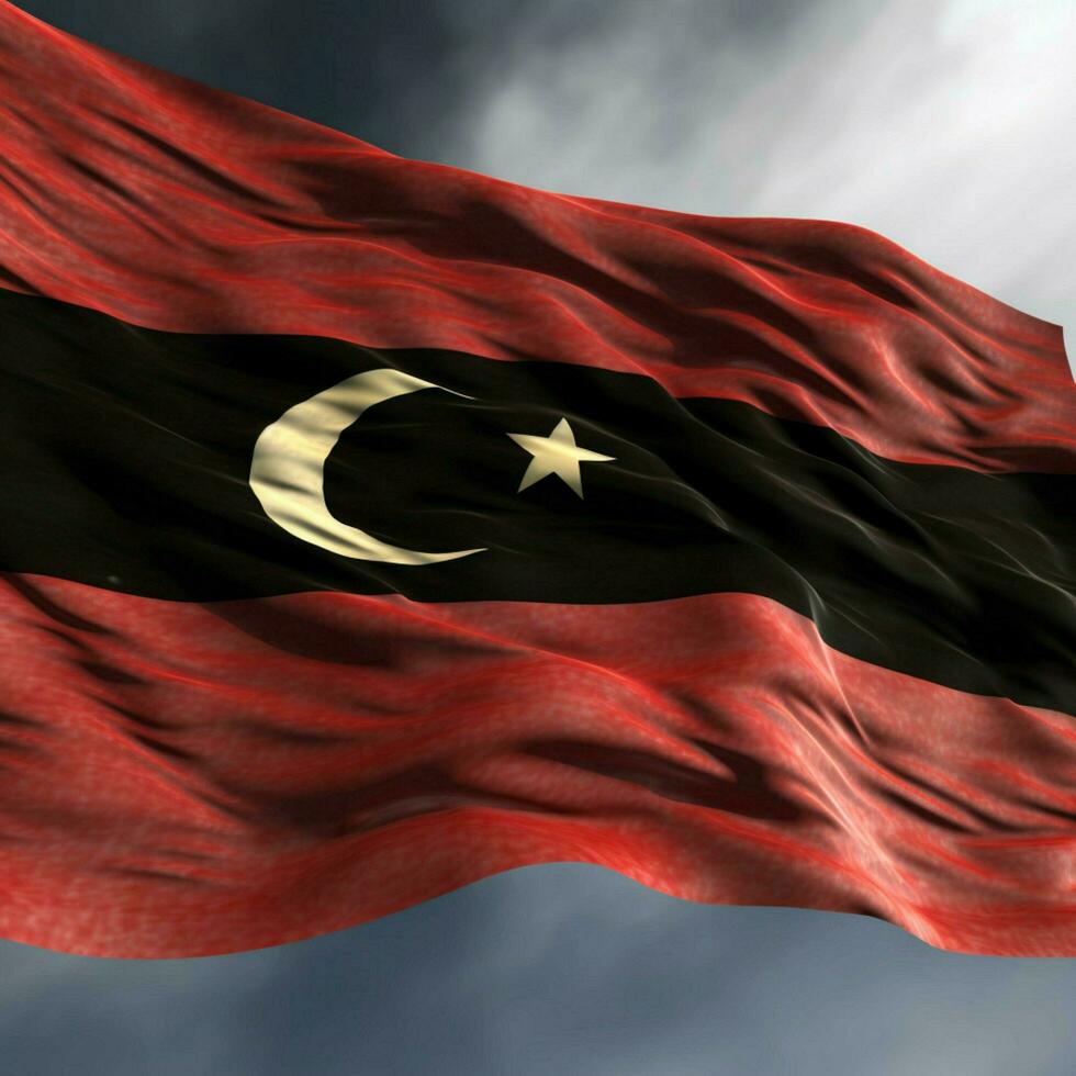 flag of Libya high quality 4k ultra hd photo