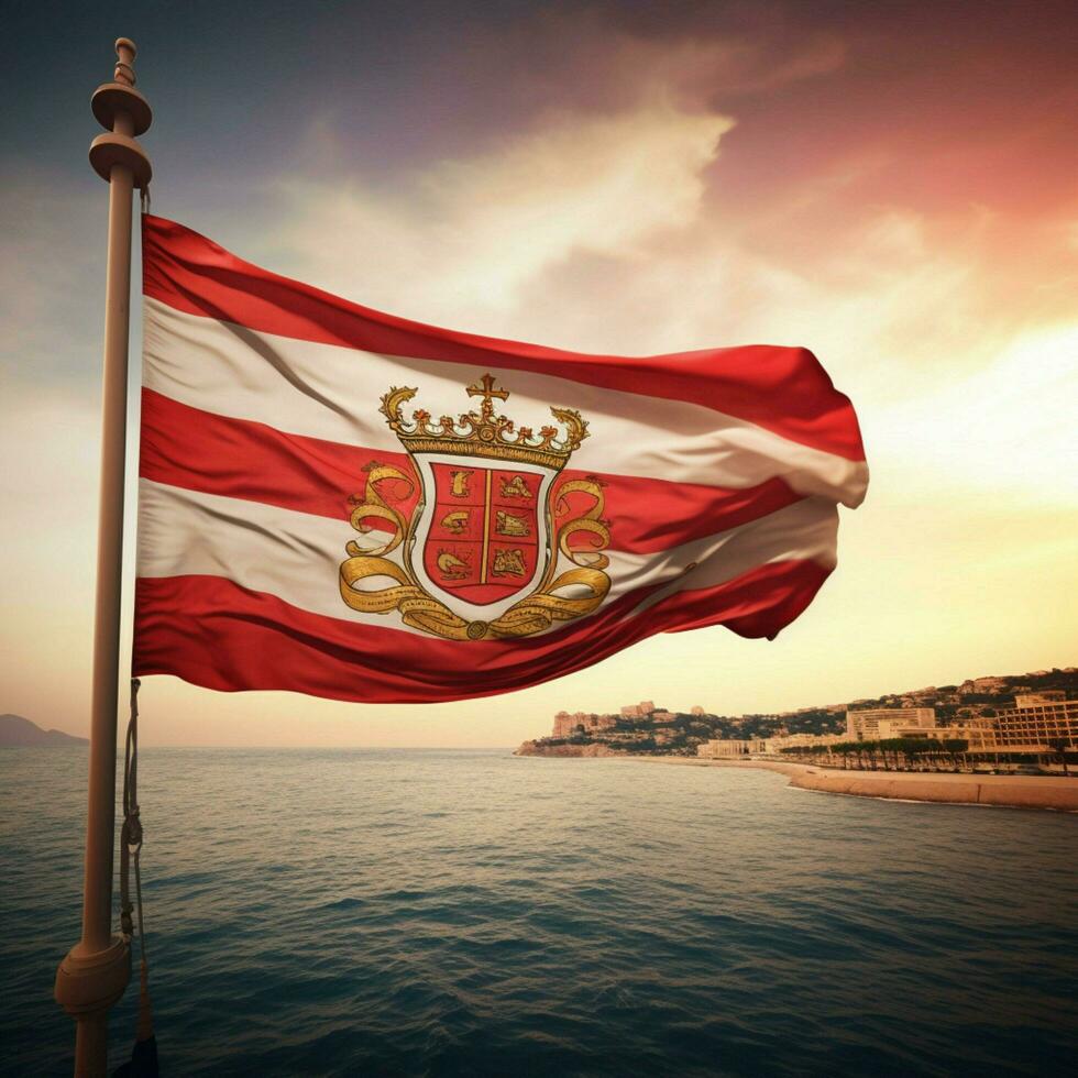 flag of Monaco high quality 4k ultra h photo