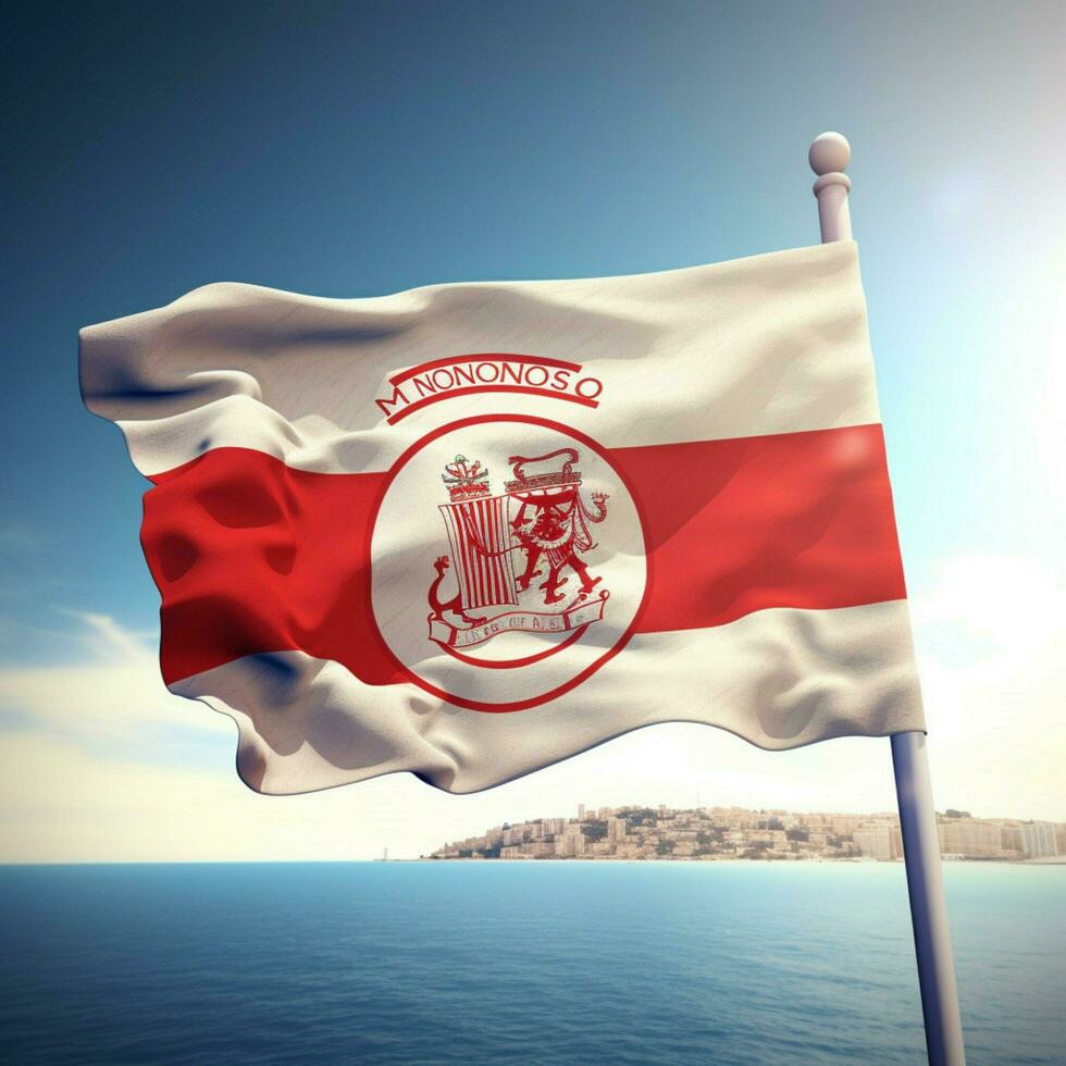 flag of Monaco high quality 4k ultra h photo