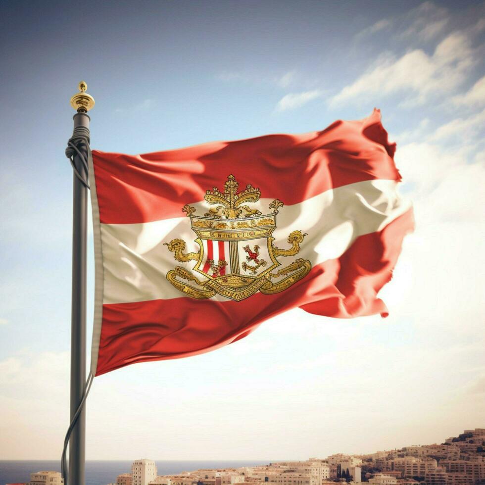 flag of Monaco high quality 4k ultra h photo