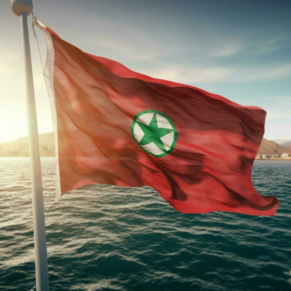 flag of Morocco high quality 4k ultra photo