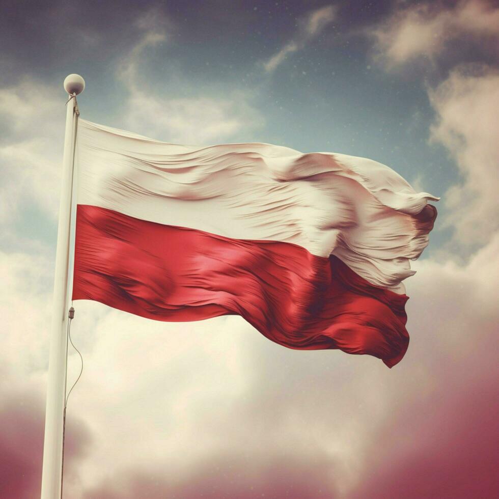 flag of Poland high quality 4k ultra h photo