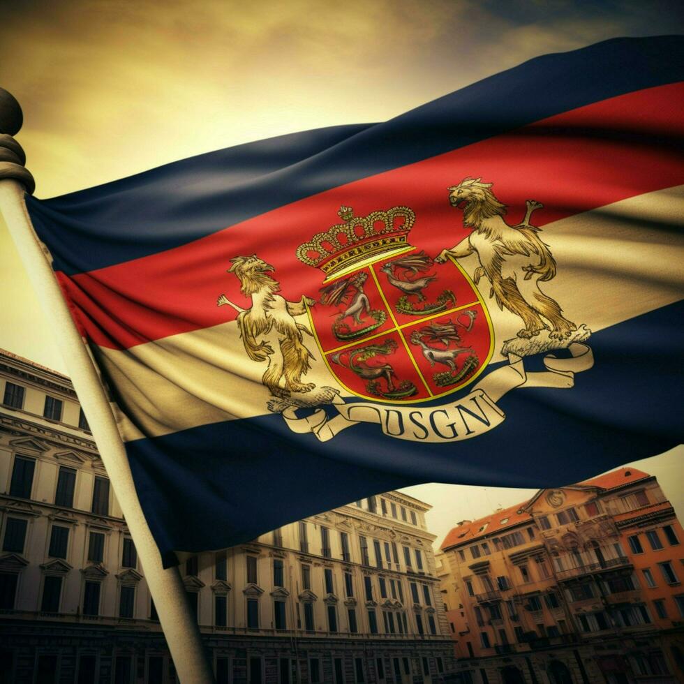 flag of Republic of Genoa high quality photo