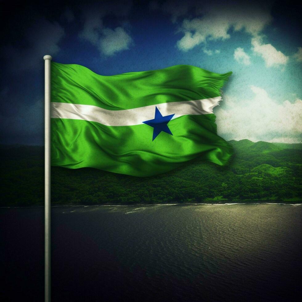 flag of Sierra Leone high quality 4k u photo