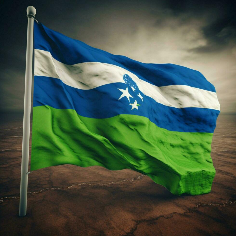 flag of Sierra Leone high quality 4k u photo