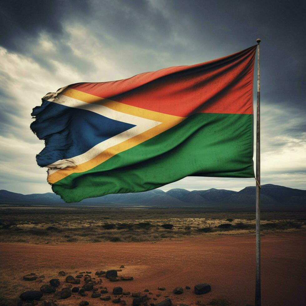 flag of South Africa high quality 4k u photo