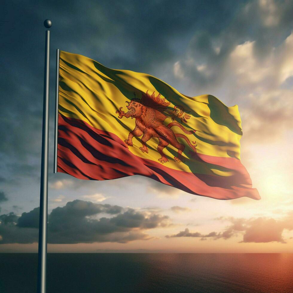 flag of Sri Lanka high quality 4k ultr photo