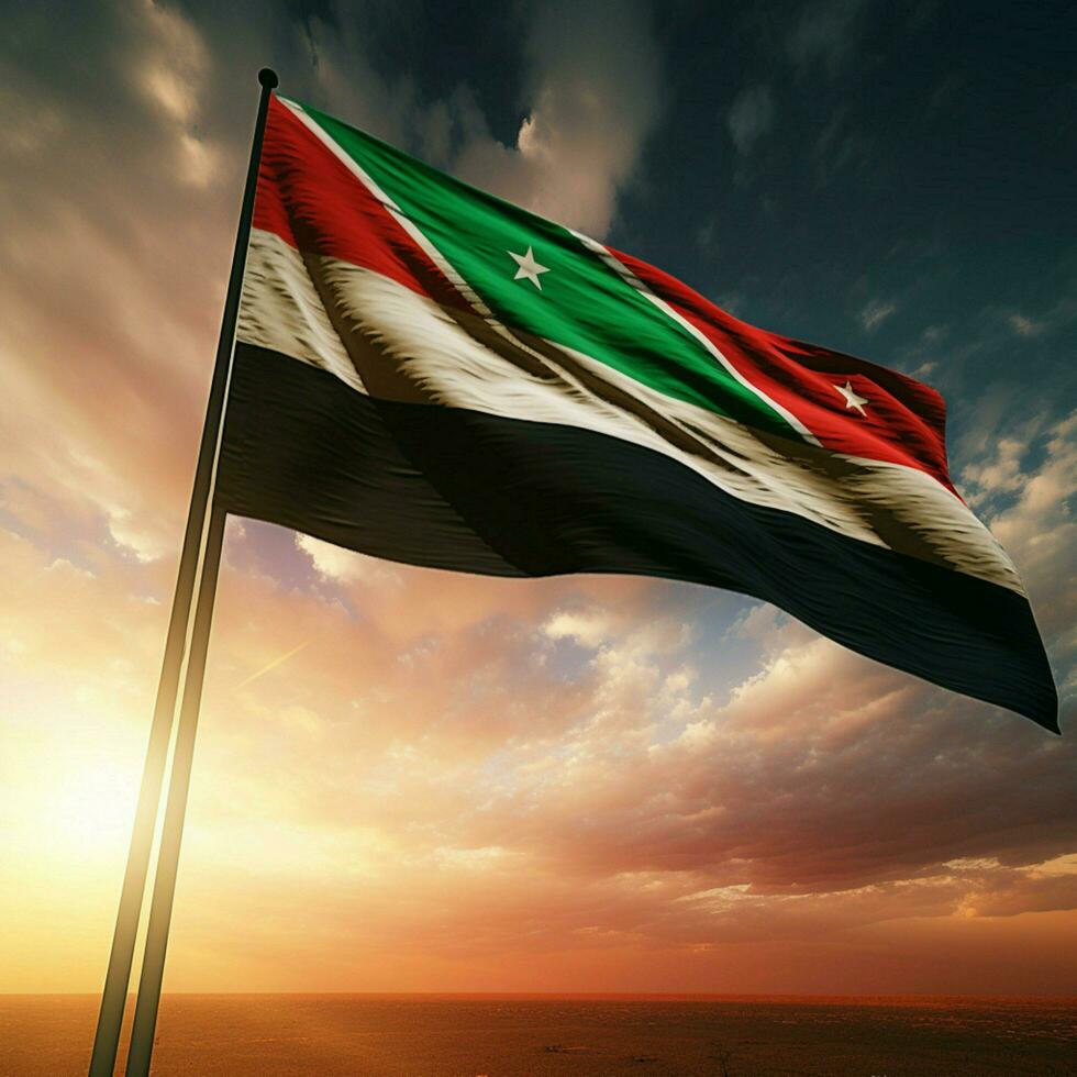 flag of Sudan high quality 4k ultra hd photo