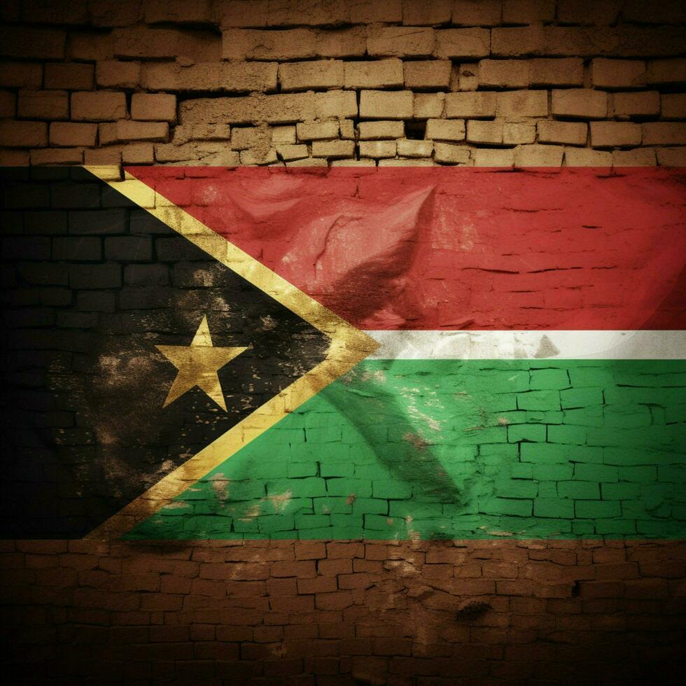 bandera de Sudán alto calidad 4k ultra hd foto