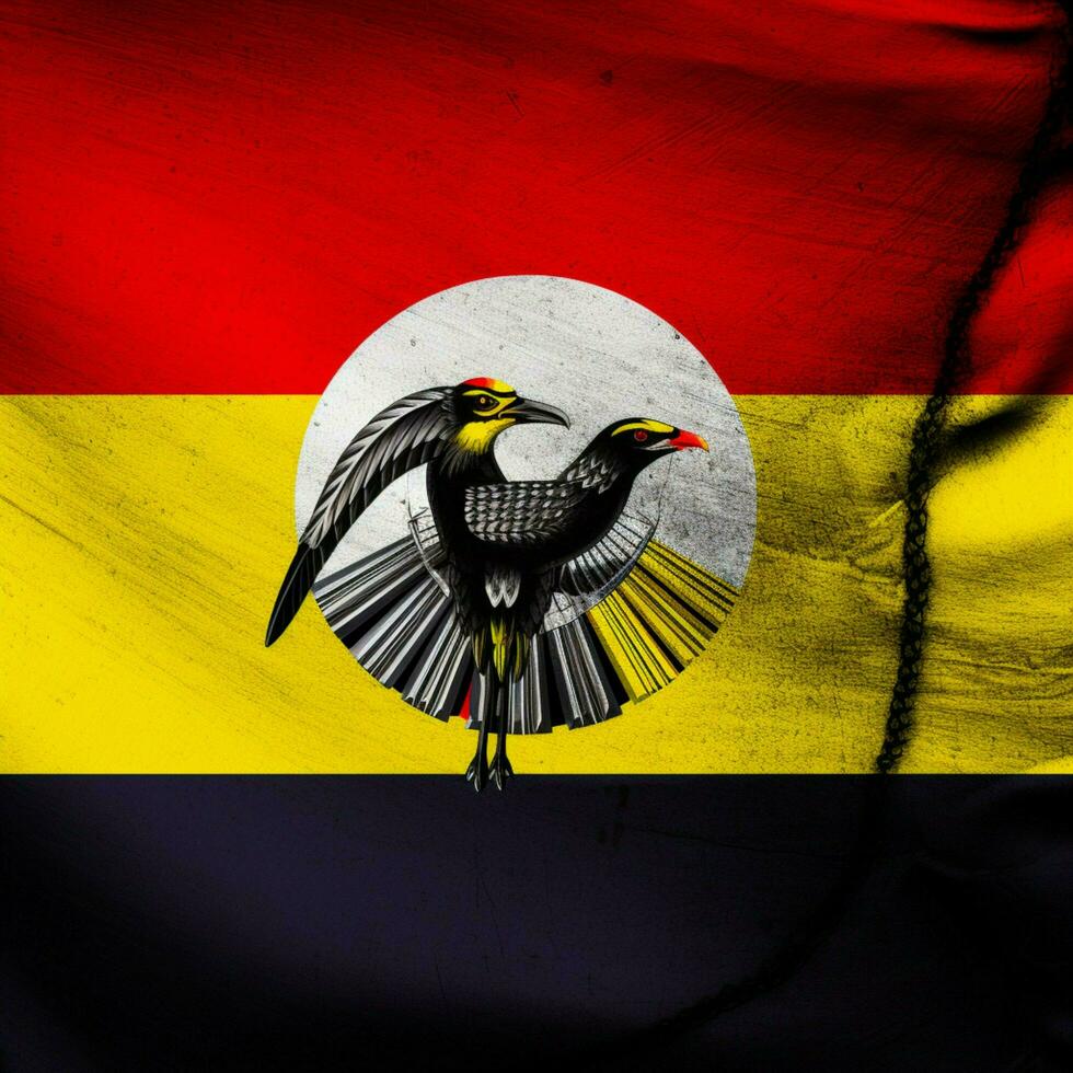 flag of Uganda high quality 4k ultra h photo