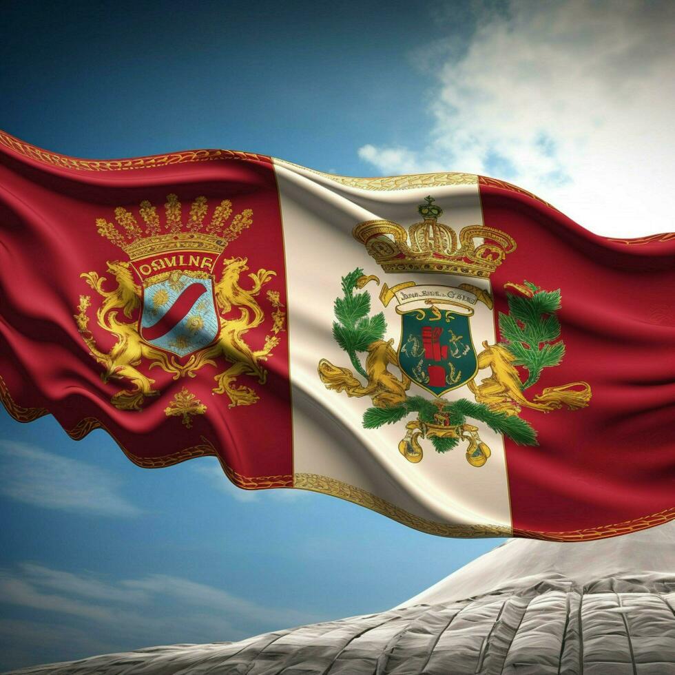 flag of Two Sicilies high quality 4k u photo