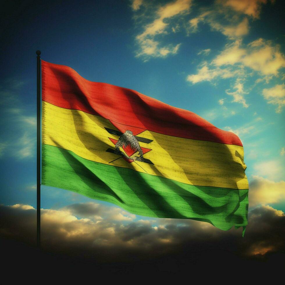 flag of Zimbabwe high quality 4k ultra photo