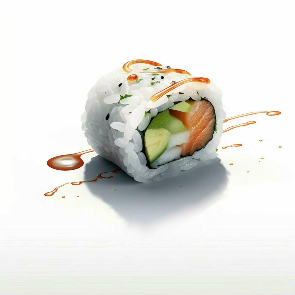 haiku roll with white background high quality ultra photo